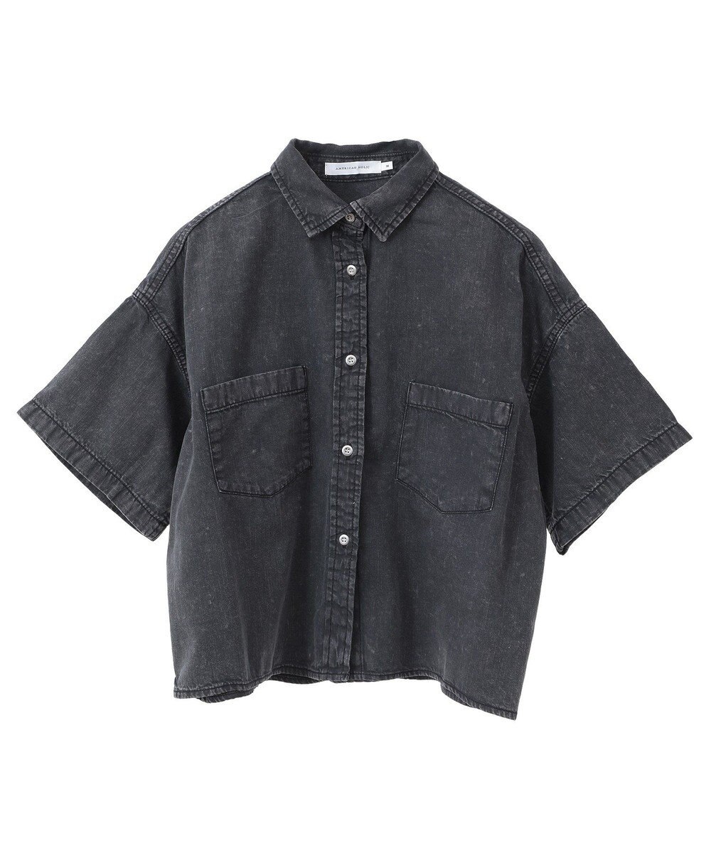 AMERICAN HOLIC Ｗポケットデニムショートシャツ 