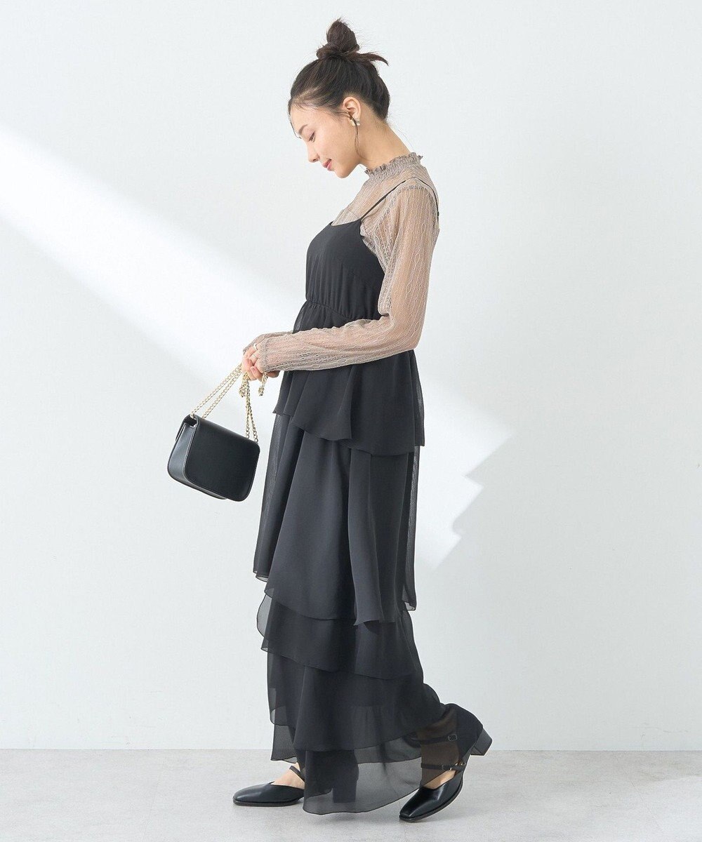 earth music&ecology アシンメトリーティアードワンピース 