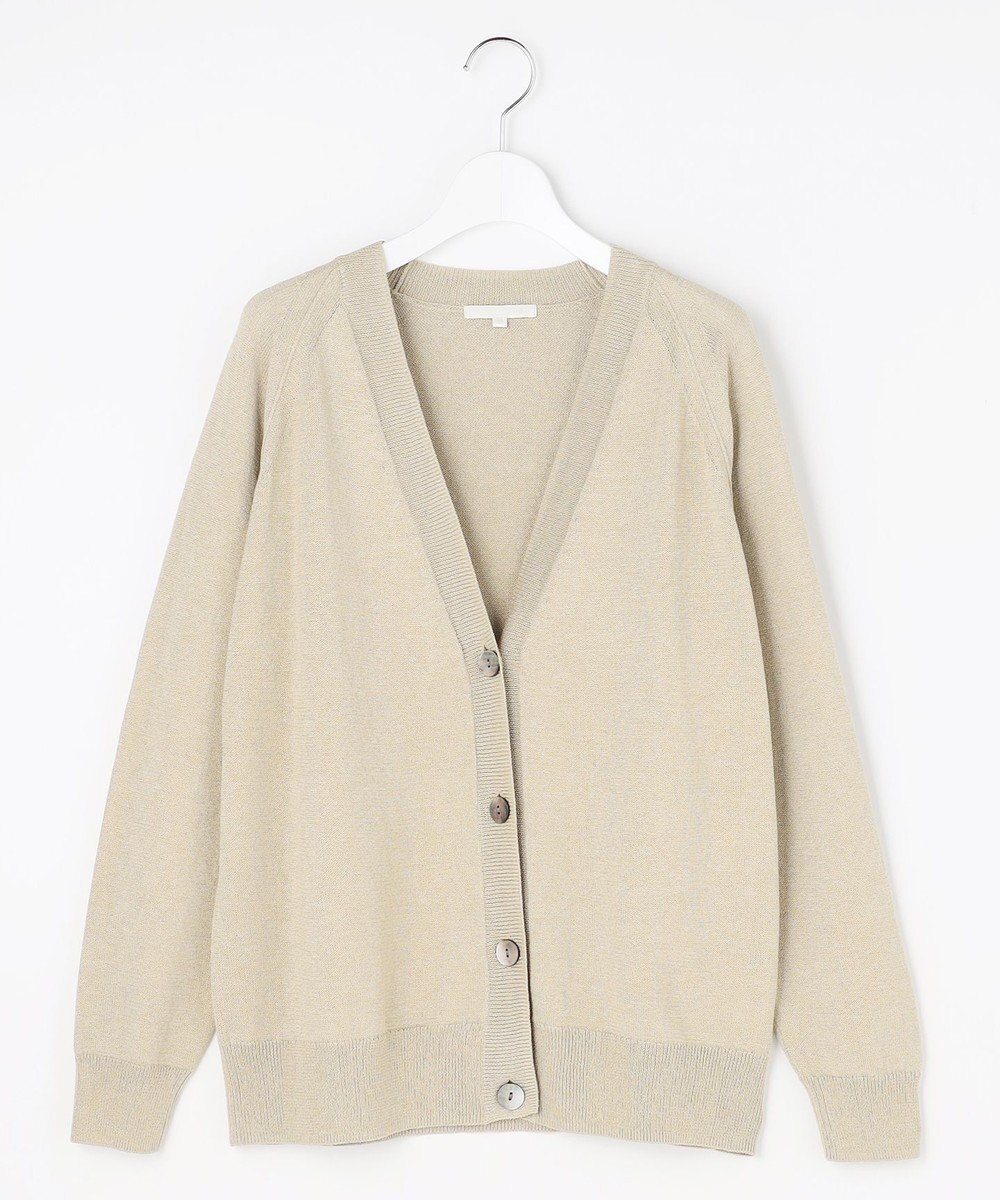 自由区 L ペーパーコットンニット カーディガン 