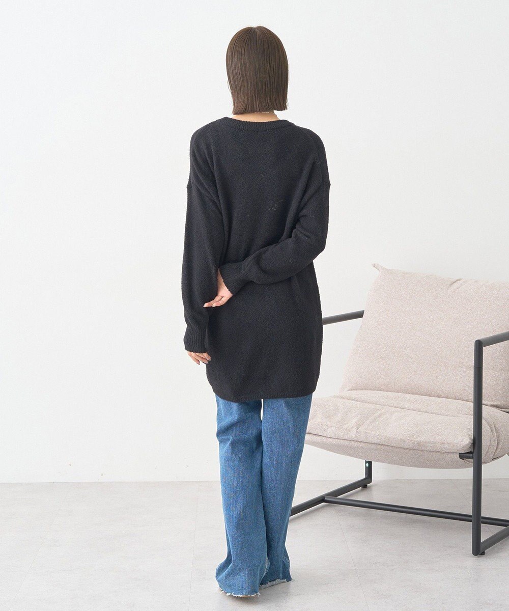 earth music&ecology パウダーシャギーシャーリングニットミニワンピース 