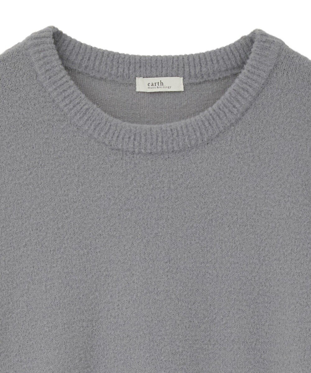 earth music&ecology パウダーシャギーシャーリングニットミニワンピース 