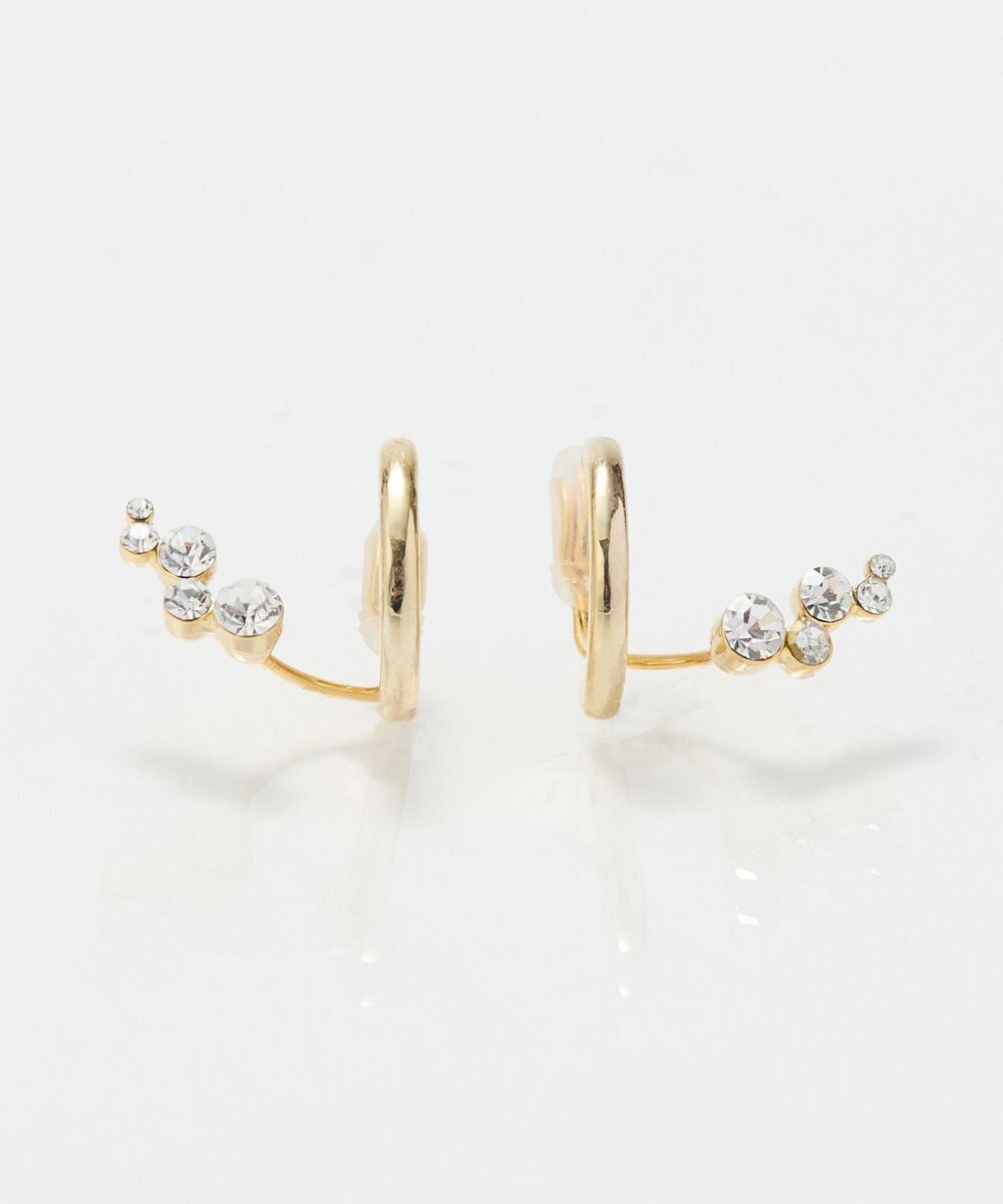 Phoebe 【痛くないシリーズ】ミルキーウェイビジューフロートライトフィットイヤリング　ゴールド 