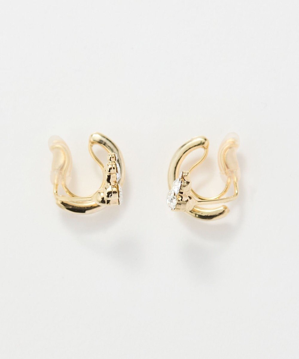 Phoebe 【痛くないシリーズ】ミルキーウェイビジューフロートライトフィットイヤリング　ゴールド 