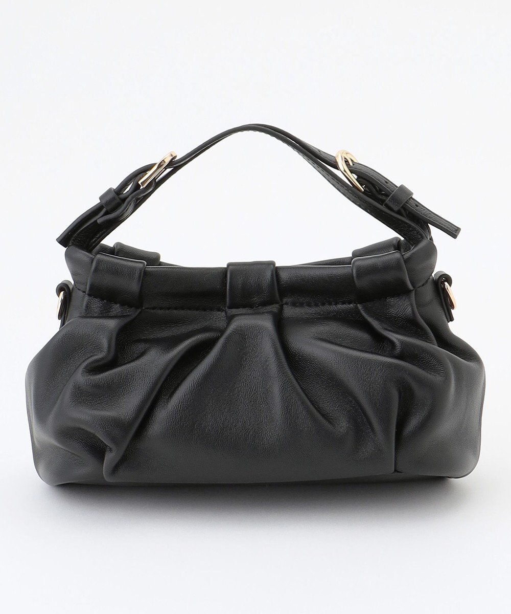 LA BAGAGERIE シープレザー　ギャザーミニマムバッグ 