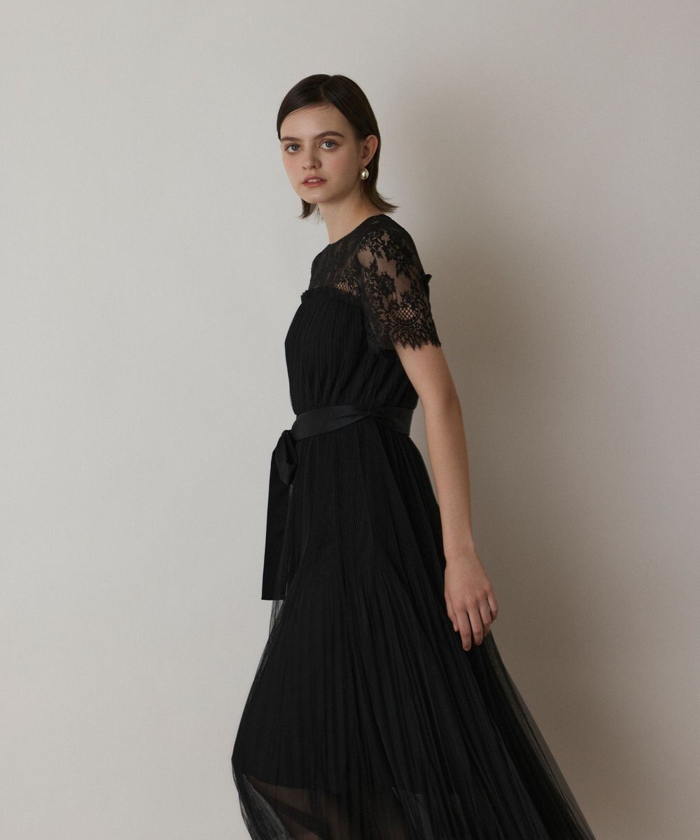 GRACE CONTINENTAL チュールプリーツドレス 