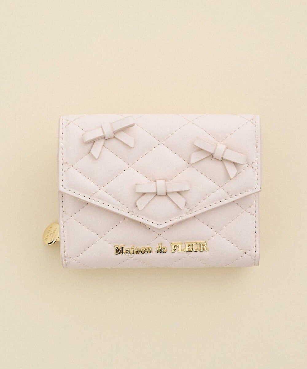 Maison de FLEUR ロンバスキルトリボンウォレット 