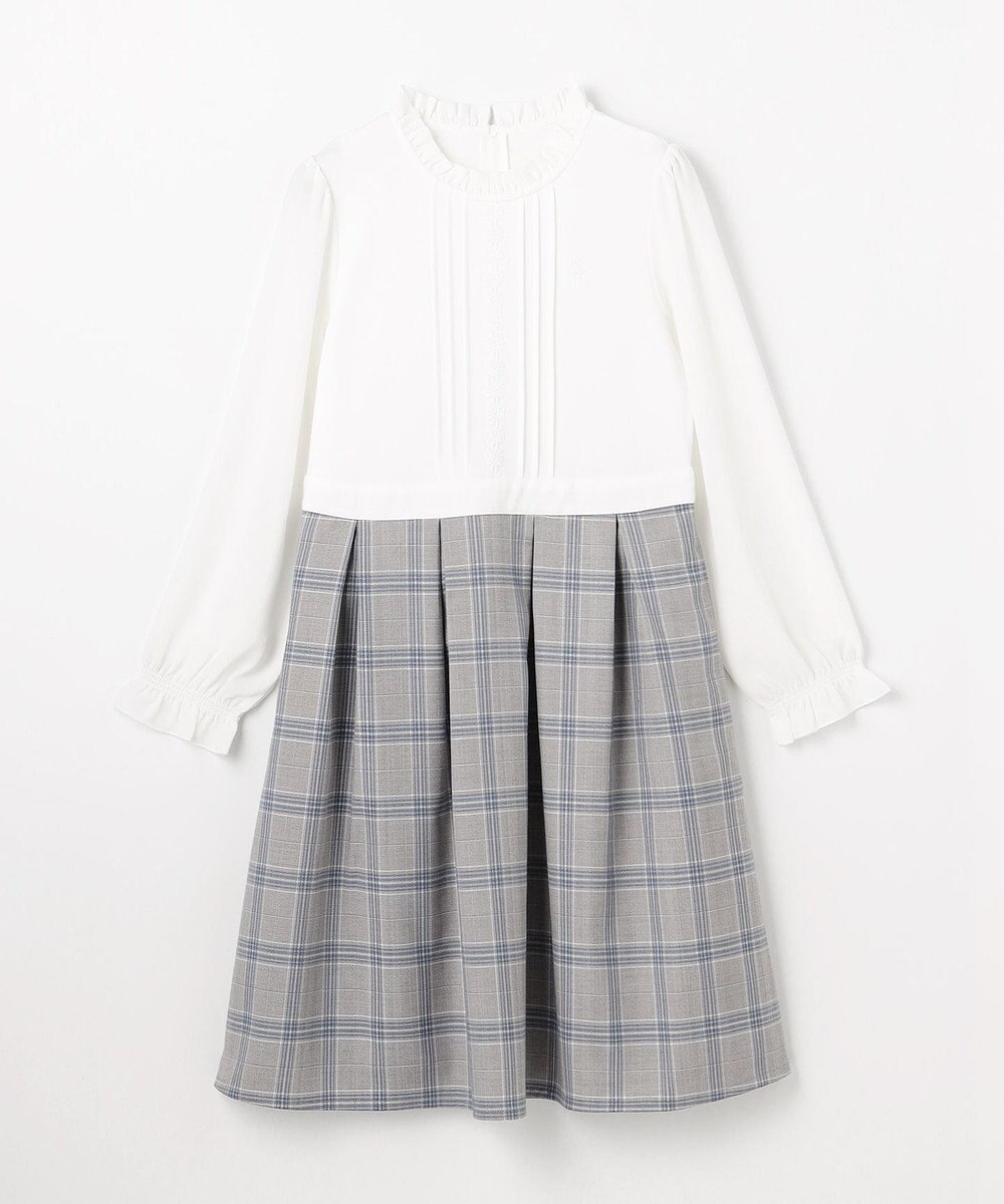 組曲 KIDS 【150-170㎝】 チェックワンピース＆T/Rジャケットセット 