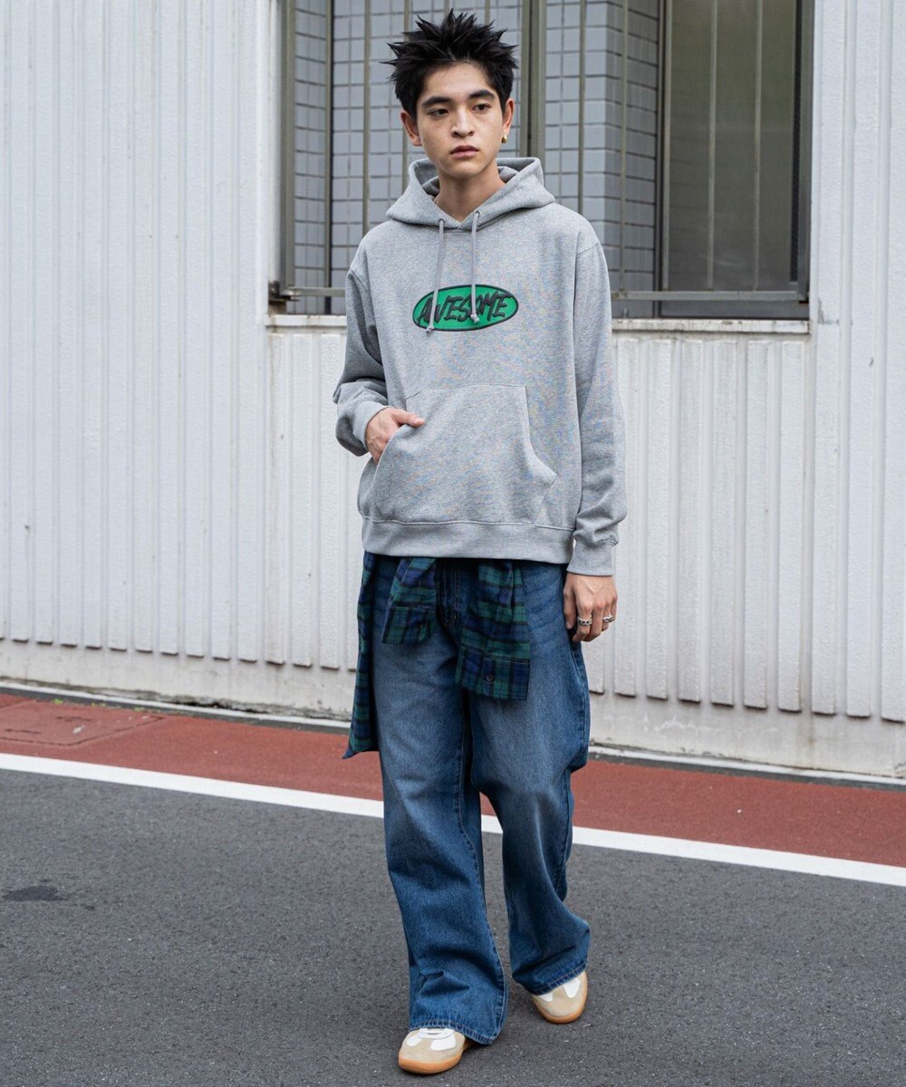 WEGO 【ユニセックス着用ITEM】リラックスフィットオーバルロゴパーカー 