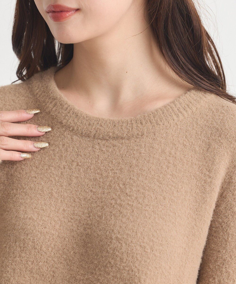 earth music&ecology パウダーシャギーシャーリングニットミニワンピース 