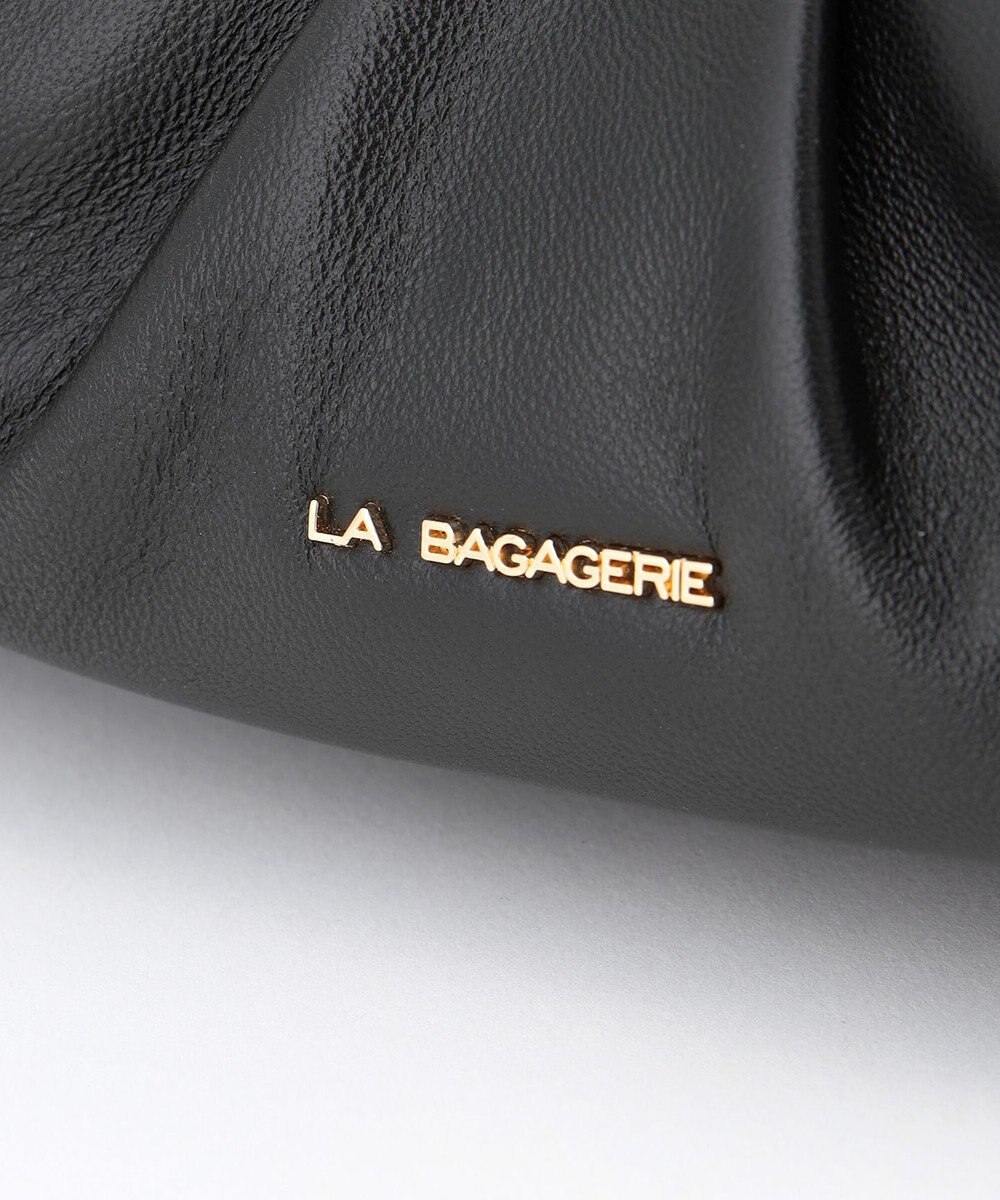 LA BAGAGERIE シープレザー　ギャザーミニマムバッグ 