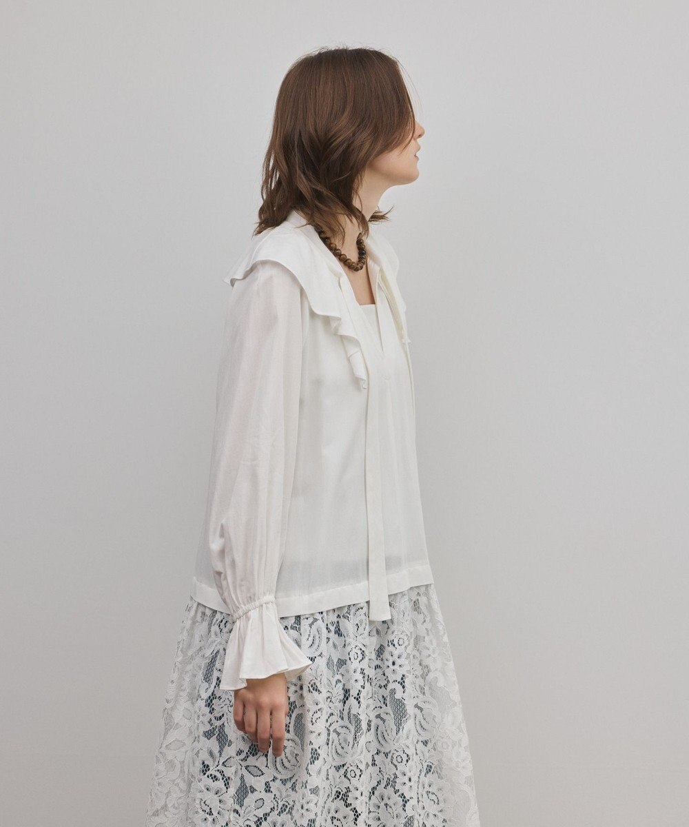 GRACE CONTINENTAL レースコンビフリルカフタンワンピース 