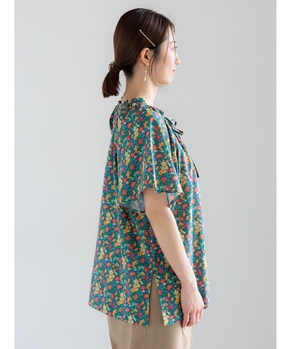 Te chichi 【LIBERTY FABRICS】フリルネックブラウス 