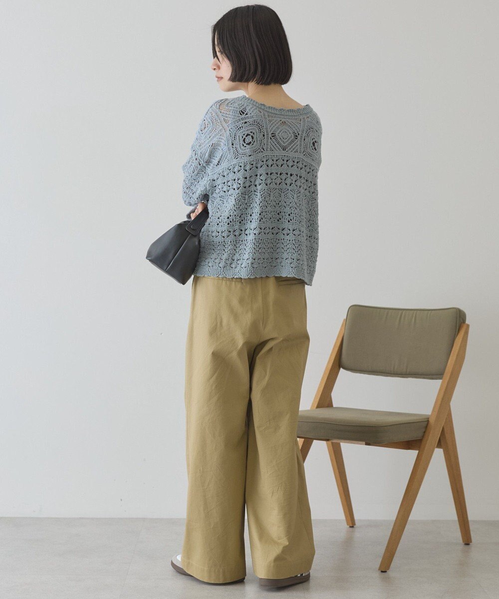 AMERICAN HOLIC 【前後2WAY】レース透かし編みニットカーディガン 