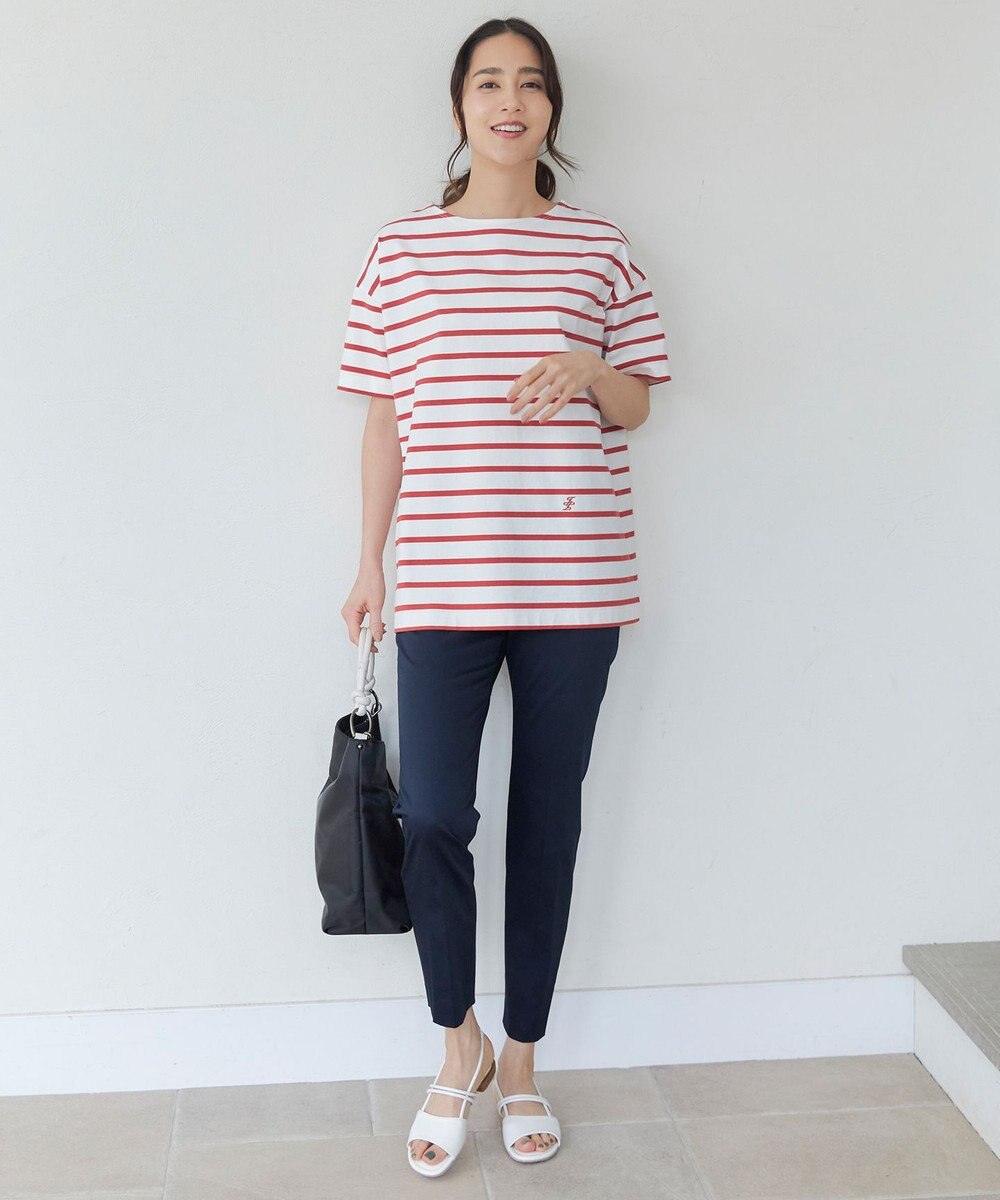 自由区 【洗える】ボーダーワイドBIG Tシャツ 