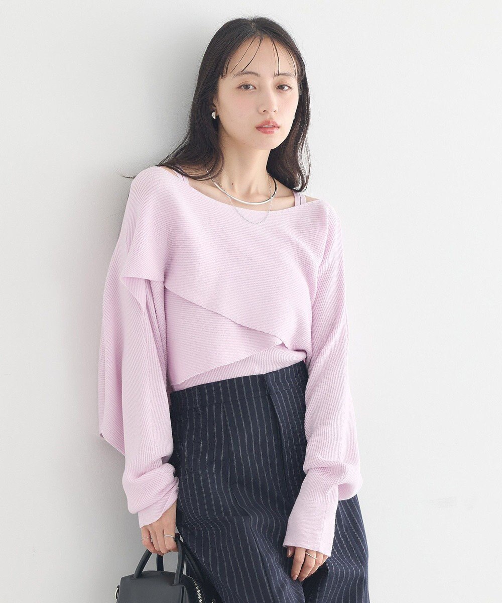 earth music&ecology 【2WAY】SET2点クロスニット＋キャミソール 