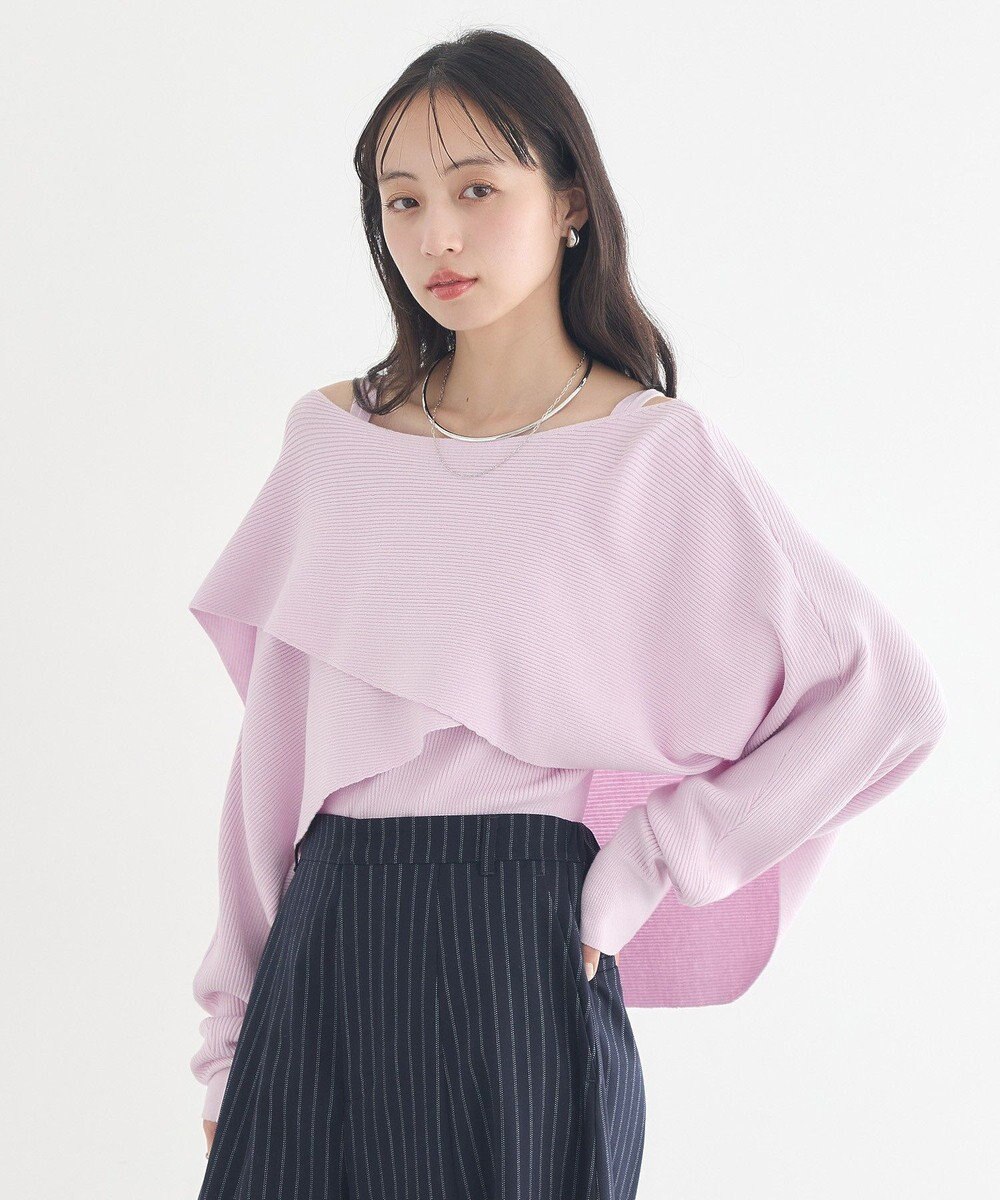 earth music&ecology 【2WAY】SET2点クロスニット＋キャミソール 