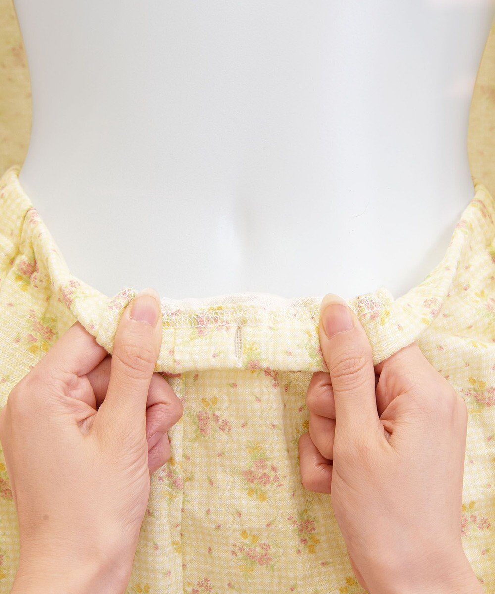 Wing 【数量限定　特別価格】 パジャマ 長袖 長ズボン 綿混(本体) キルトニット素材 保温性 あたたかい 前開きタイプ 丸首 小花柄 レディース EP6913 ウイング／ワコール 