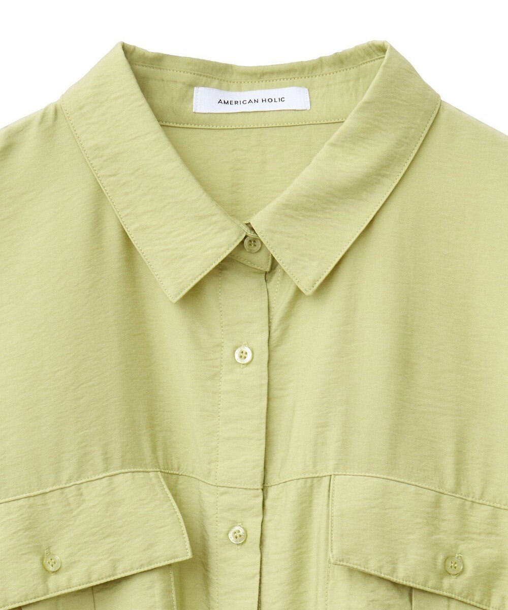 AMERICAN HOLIC 【WEB限定】接触冷感Wポケットシャツチュニック 