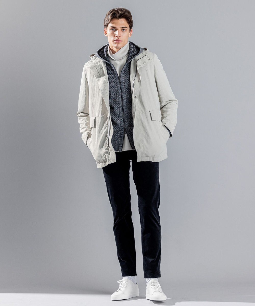 JOSEPH HOMME 【イージーケア】 ヴィスコースリンクス　ジップアップニットパーカー 