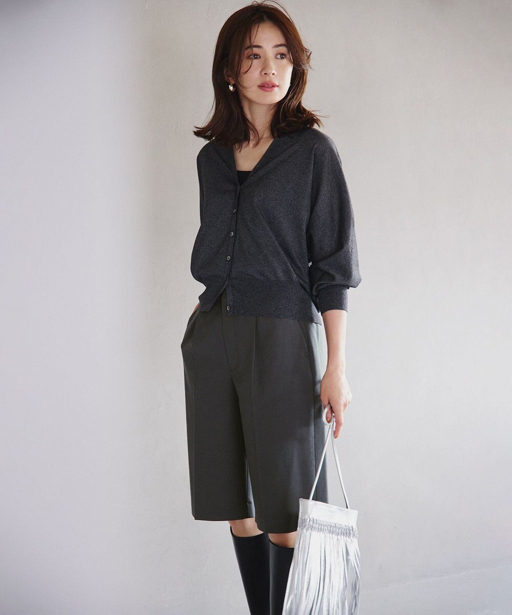 23区 【CLASSY.10月号掲載/洗える】TWマットクロス ハーフパンツ 