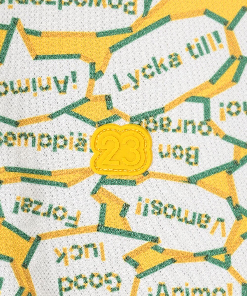 23区GOLF 【WOMEN】【吸水速乾/UVカット】YELL総柄プリントポロシャツ 