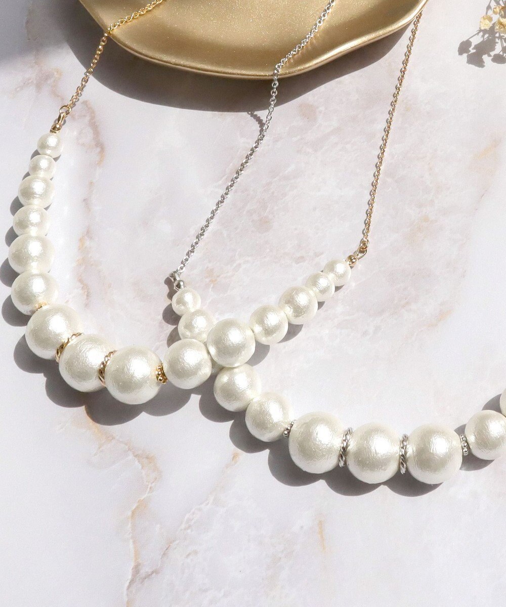 Tiaclasse 【日本製】コットンパール ネックレス 