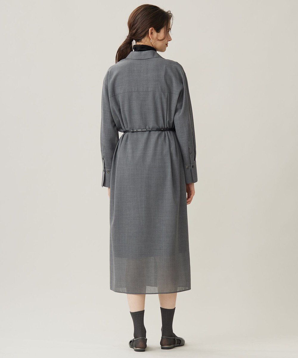 自由区 【洗える】ライトビエラシャツ ワンピース 