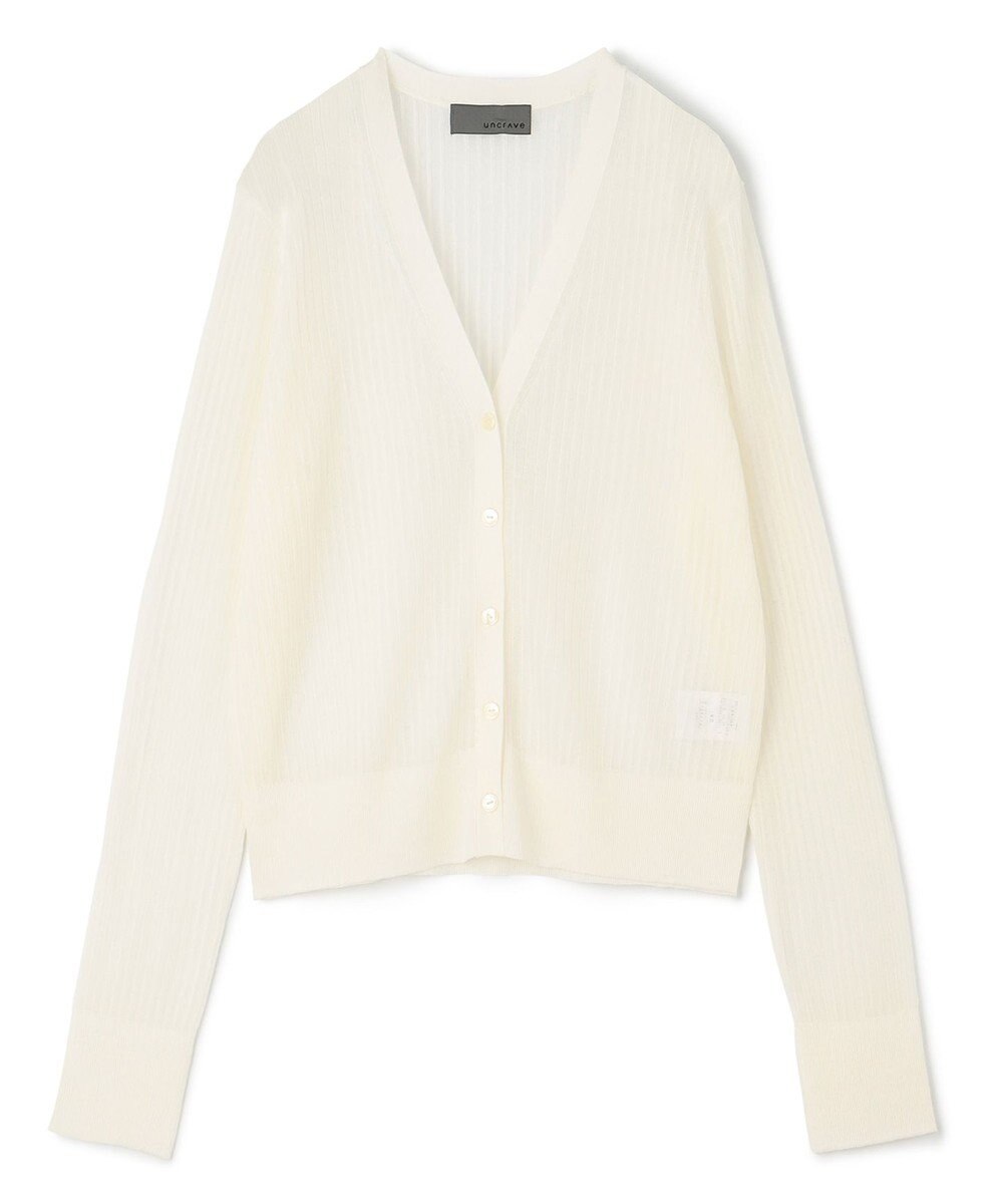 uncrave シアー リブ ニット カーディガン（uncrave STANDARD） 