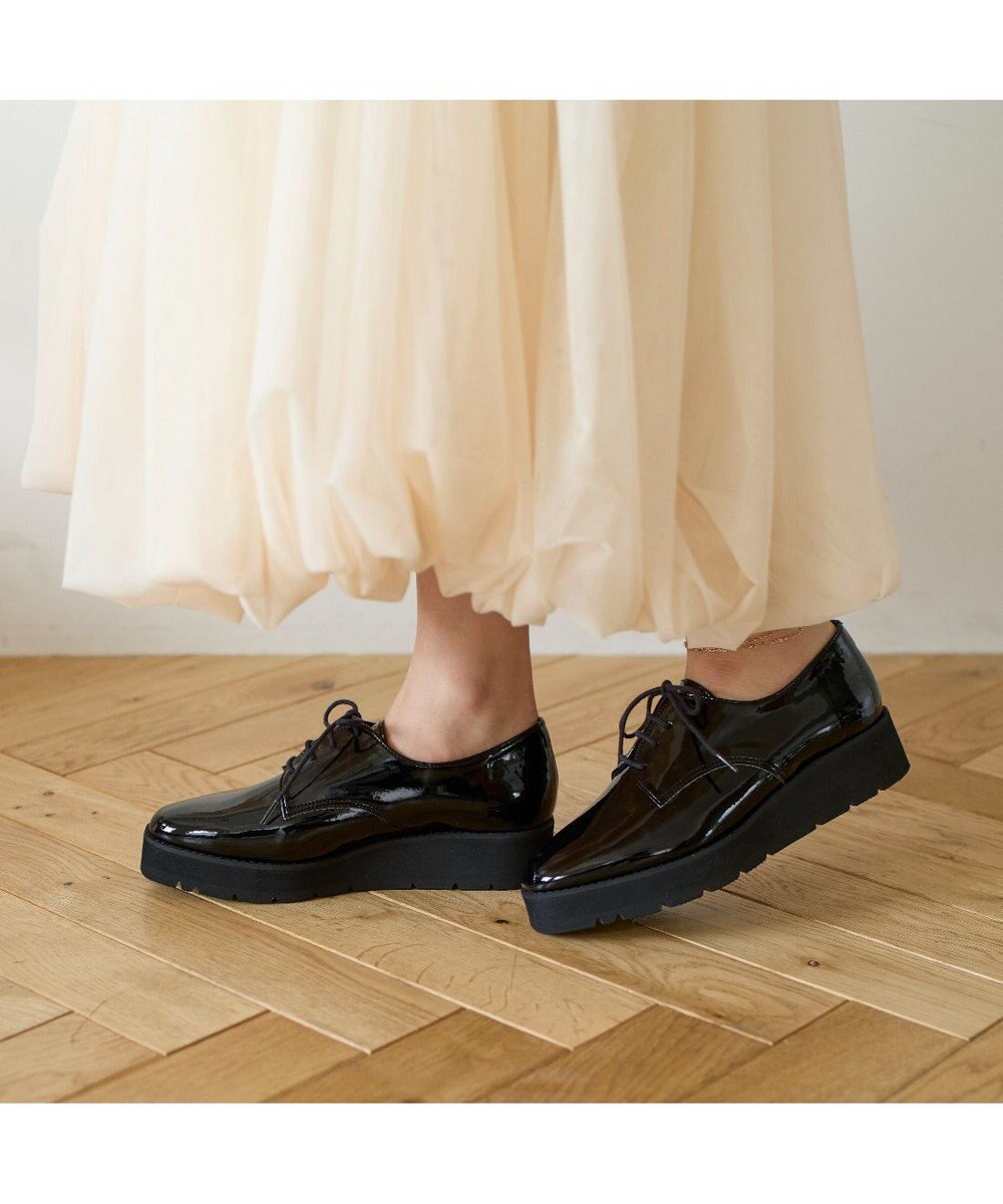 MODE ET JACOMO <carino>【レイン対応】レースアッププラットフォーム 