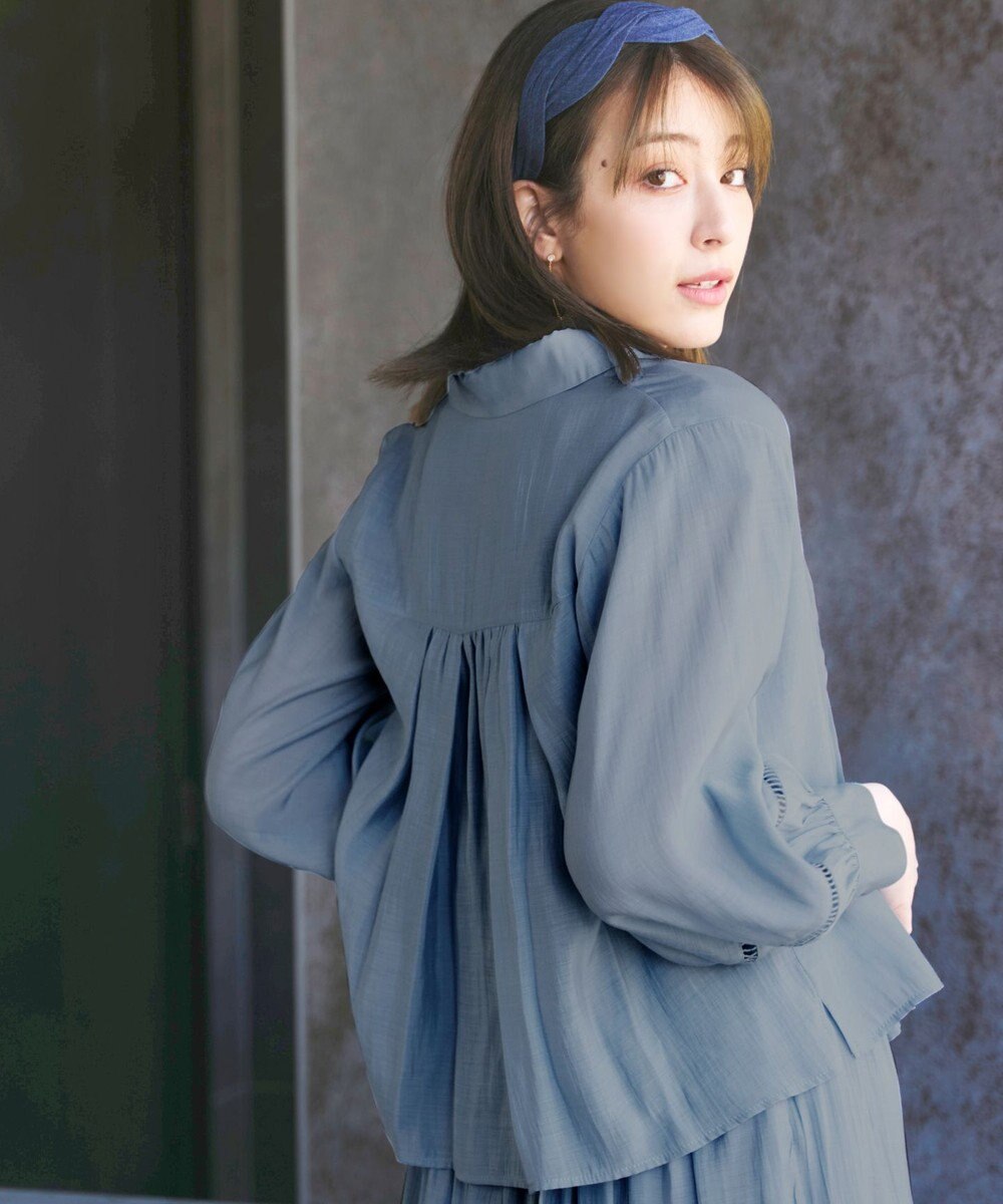 Tiaclasse 【洗える】はしごレースパフ袖シャツ 