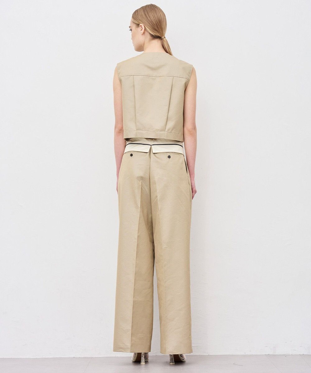 uncrave チノギャバジン ワイドトラウザー 