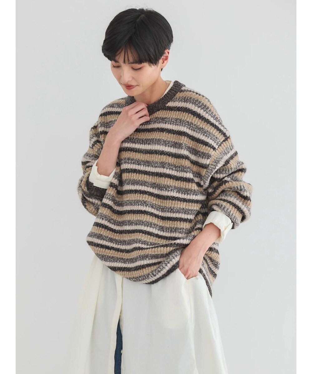 AMERICAN HOLIC グラデーションボーダーニットプルオーバー 