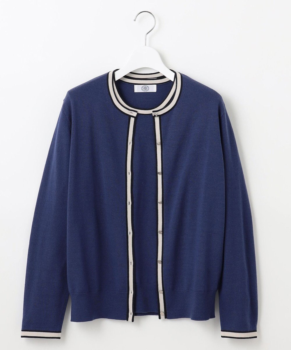 J.PRESS LADIES L 【洗える】トリムツイン ニット 