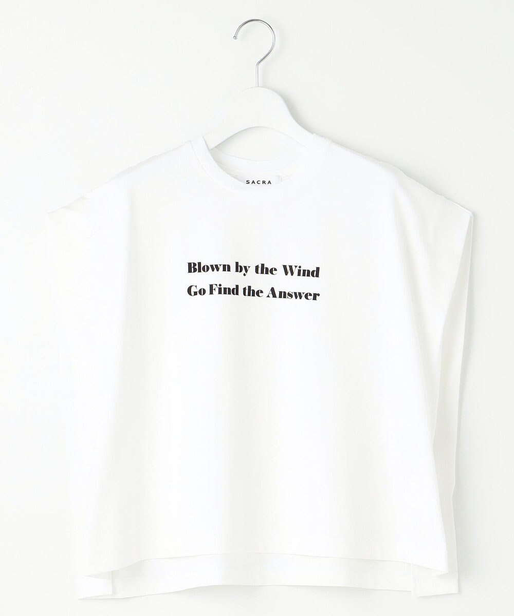 23区 【SACRA】フォールデッドライン ロゴカットソー 