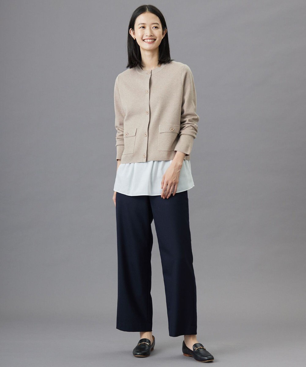 J.PRESS LADIES 【洗える】ANASTASIA milled セミワイド パンツ 