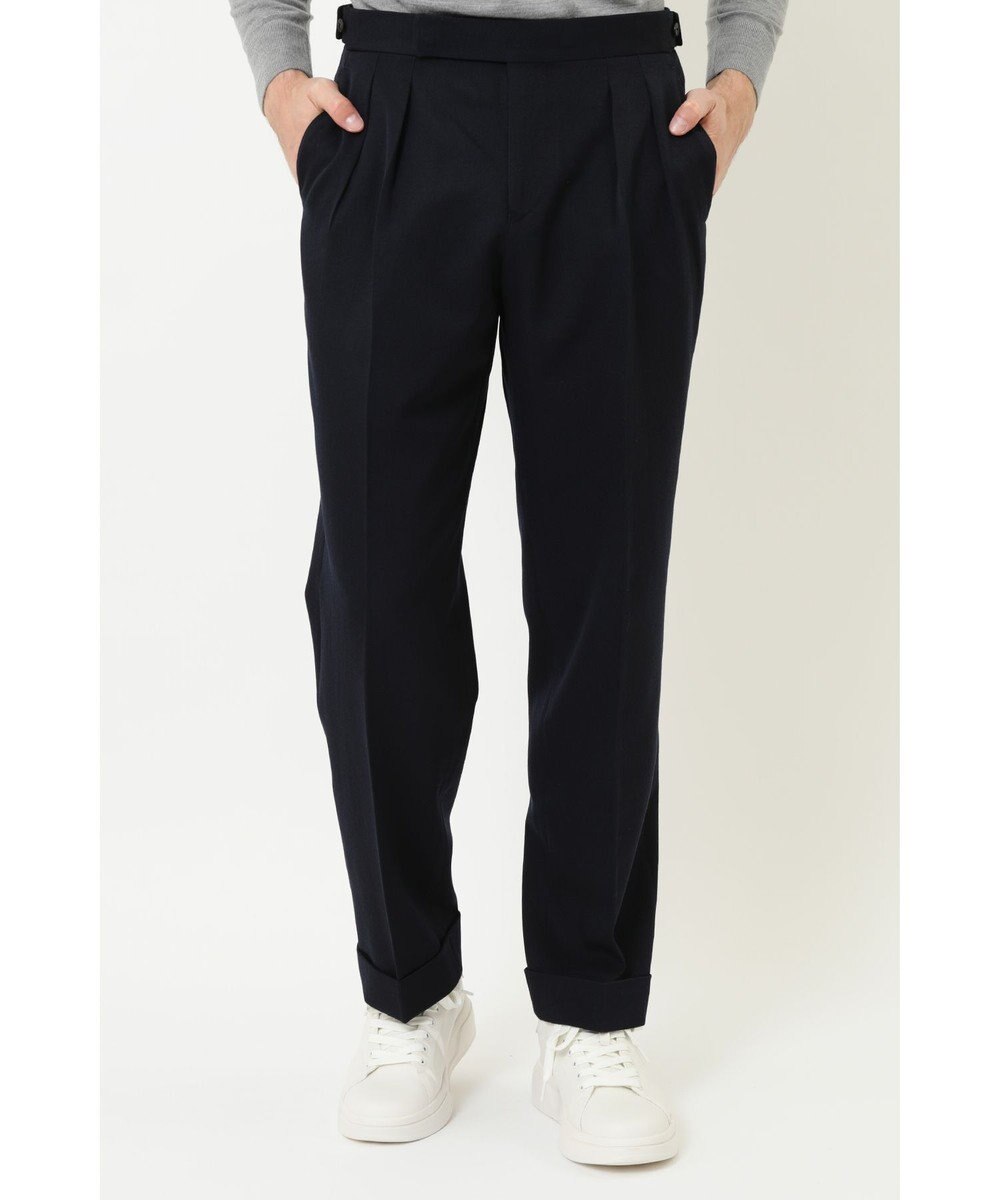 DAKS ツータックウールパンツ 