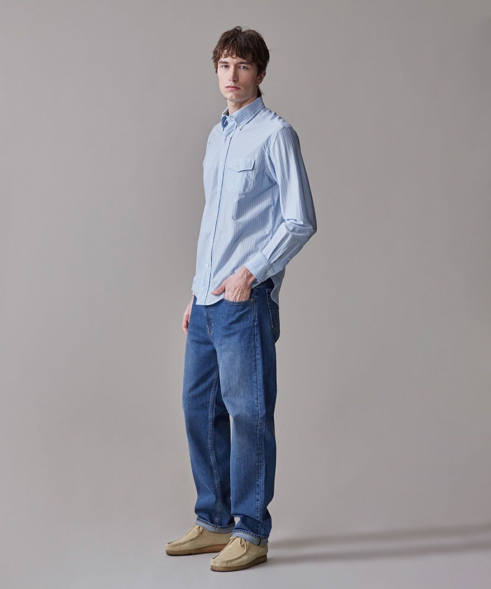 J.PRESS MEN 【KANEMASA JERSEY】【きちんと見え、快適な着心地】ストライプジャージ ボタンダウンシャツ / JAPAN MADE 