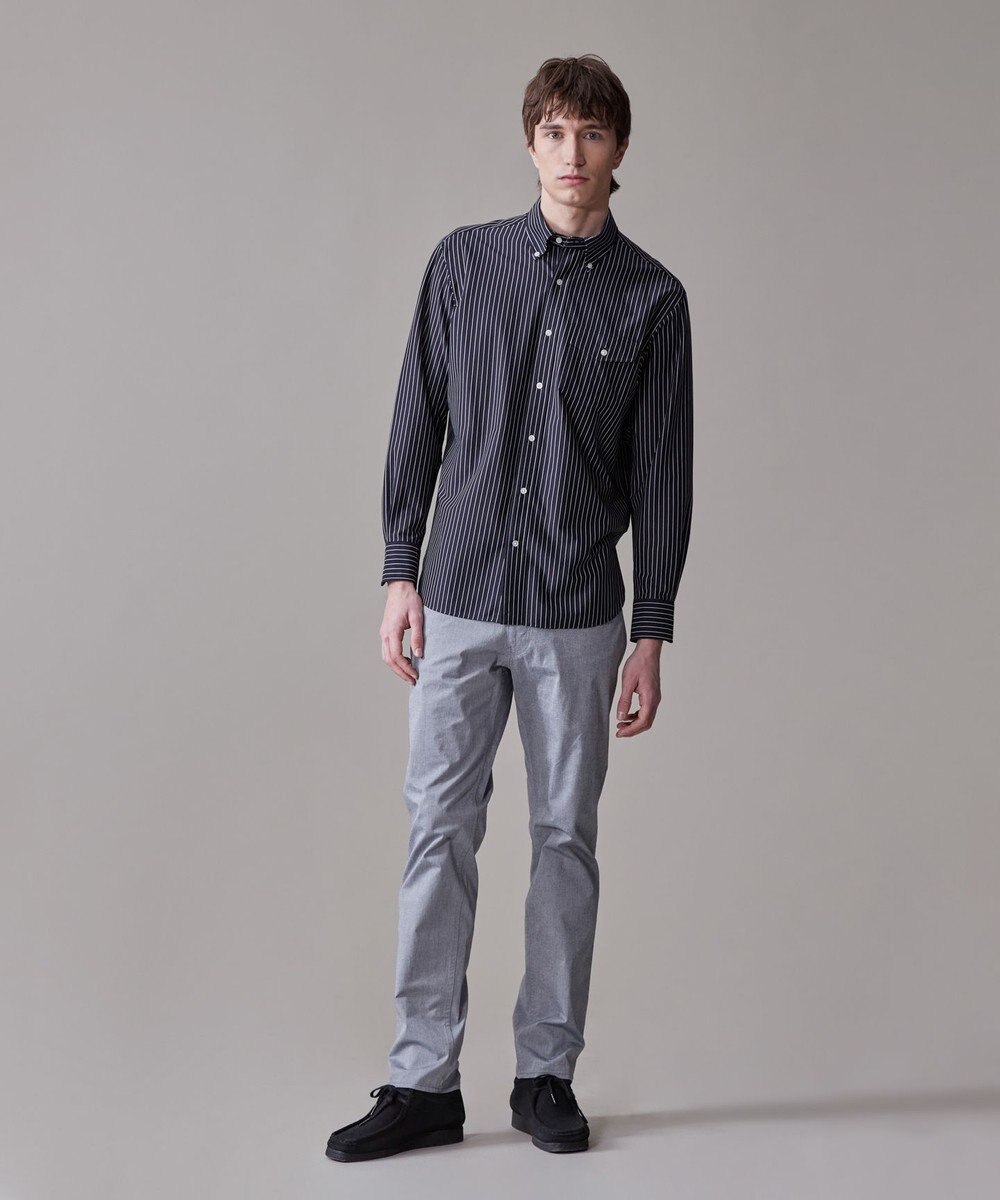 J.PRESS MEN 【KANEMASA JERSEY】【きちんと見え、快適な着心地】ストライプジャージ ボタンダウンシャツ / JAPAN MADE 