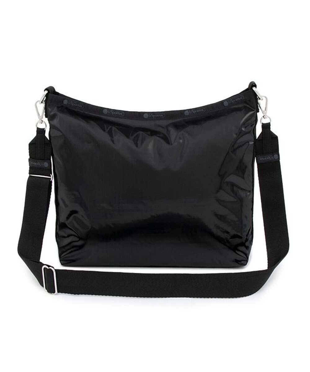 LeSportsac MEDIUM ZIP SHOULDER/ブラックシャイン 