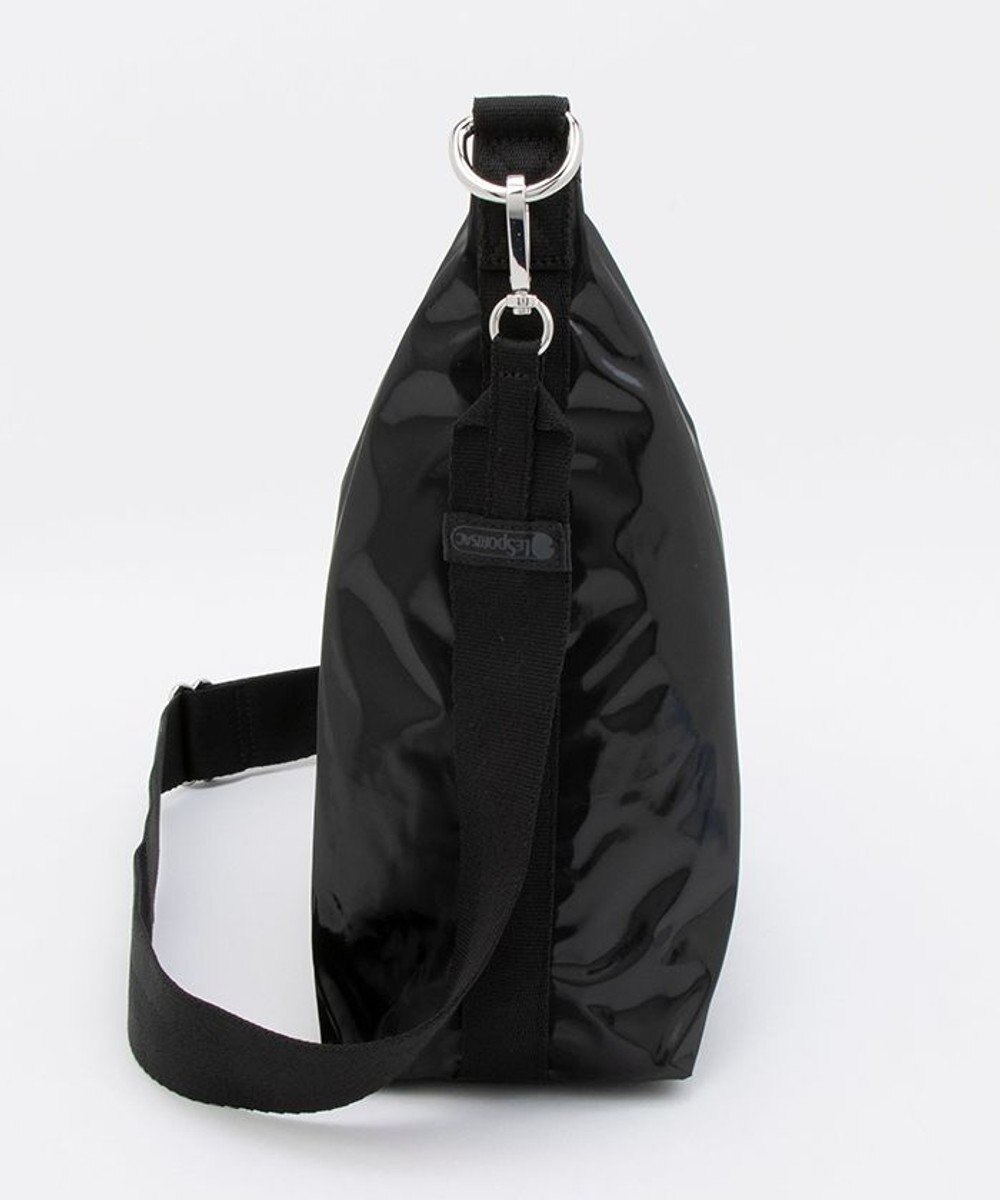 LeSportsac MEDIUM ZIP SHOULDER/ブラックシャイン 