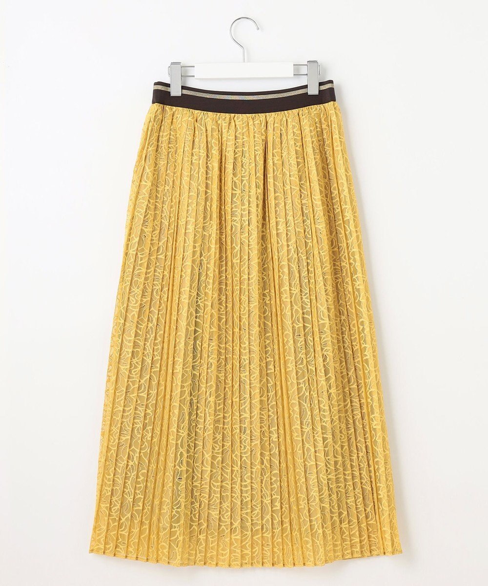 自由区 L 【セットアップ対応・ウエストゴム・洗える】ラッセルレース  スカート 