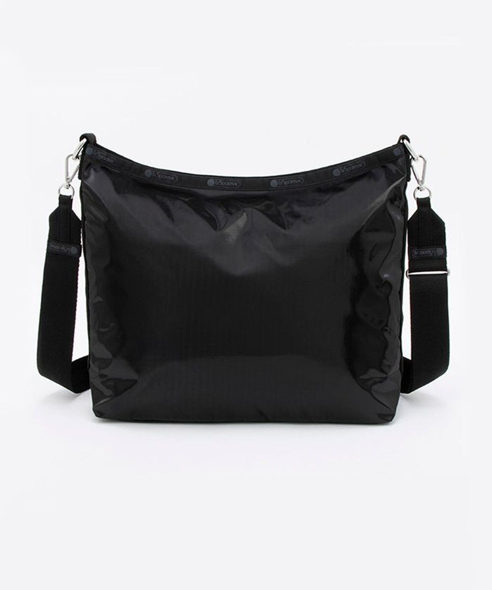 LeSportsac MEDIUM ZIP SHOULDER/ブラックシャイン 