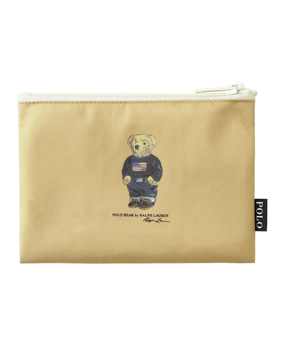 MOONBAT POLO RALPH LAURENRL ポーチ付きレインバッグ ワンポイントポロベア／撥水加工 