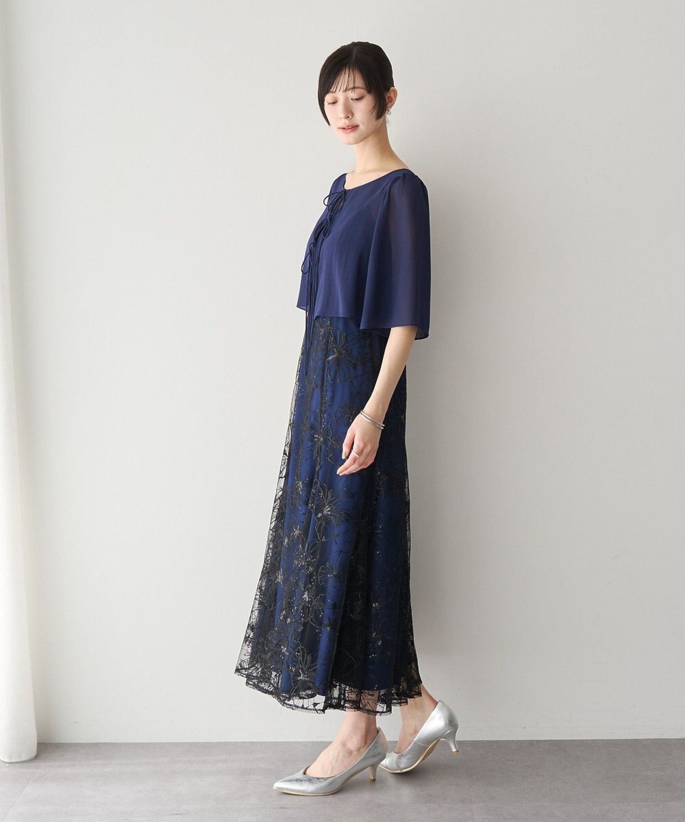 YECCA VECCA 【2点SET】フラワー柄スパンコール刺繍ドレス 