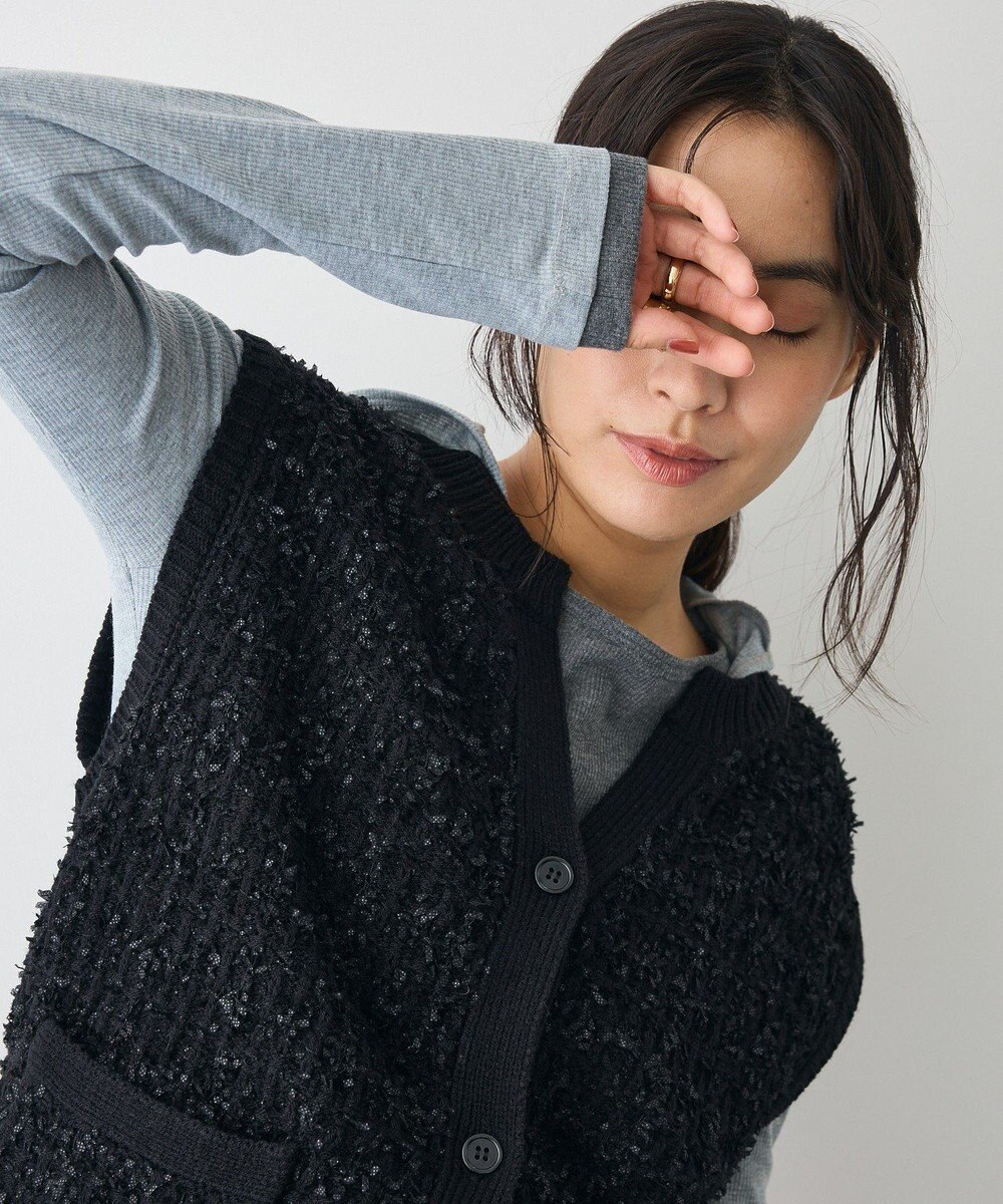 CRAFT STANDARD BOUTIQUE ツイード編みニットベスト 