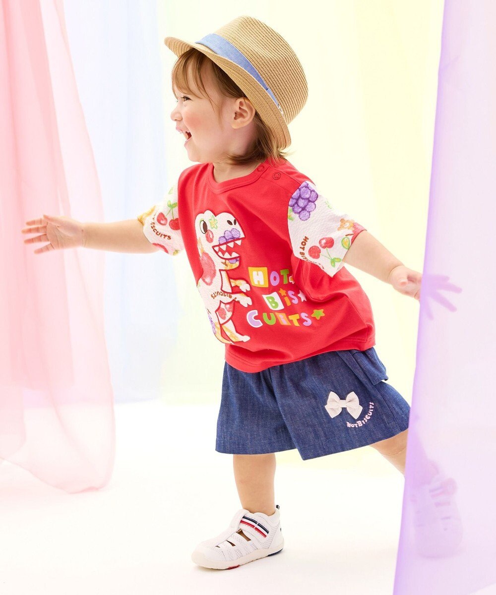 MIKI HOUSE HOT BISCUITS 【48-54cm】 麦わら風 中折れハット 