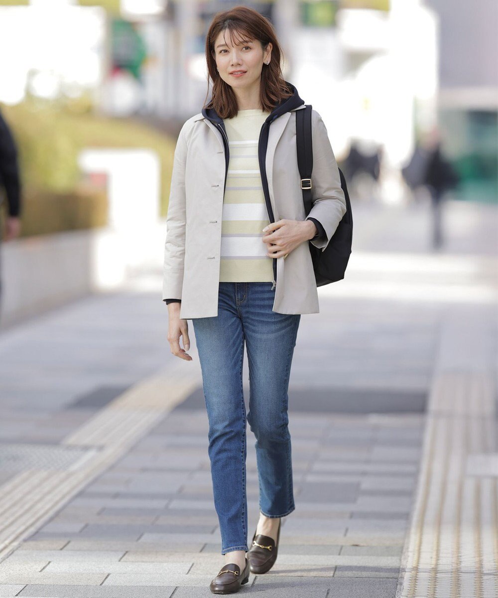 J.PRESS LADIES S 【撥水・WEB限定カラーあり】コットンポリエステル ツイル ショート コート 