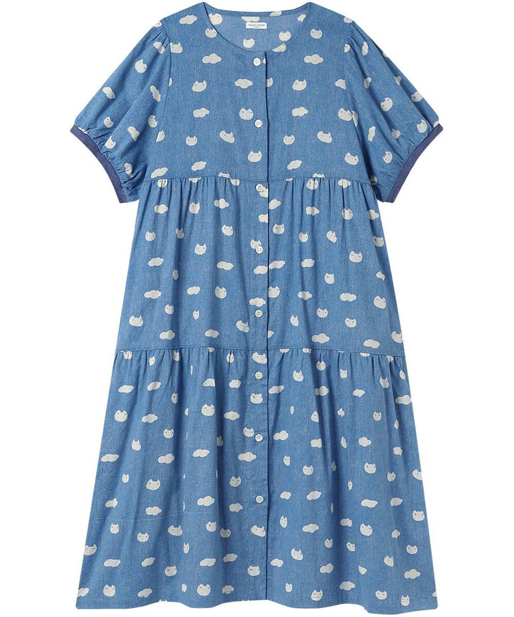 tsumori chisato SLEEP ツモリチサト ワンピース 綿100%(本体) 楊柳素材 5分袖 半袖 ロング丈 レディース UNT121 /ワコール 