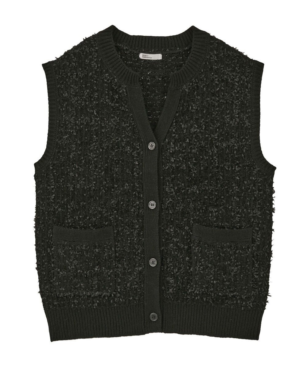 CRAFT STANDARD BOUTIQUE ツイード編みニットベスト 