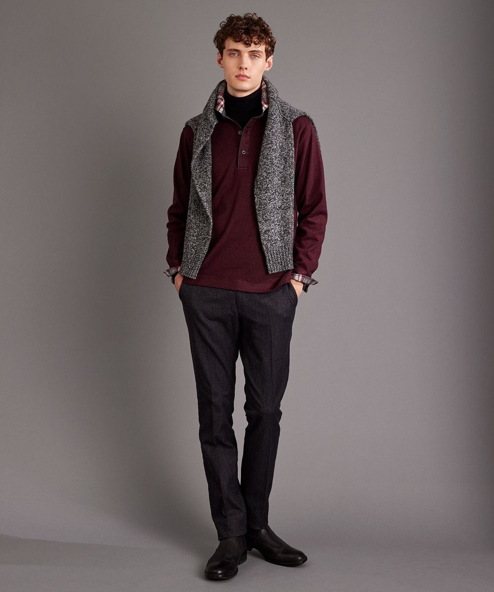 JOSEPH ABBOUD 【キングサイズ・保温性/滑らかな肌触り/多機能ポロシャツ】 ウィンターダディー ポロシャツ 